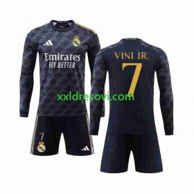 Real Madrid Vini Jr 7 Gostujući Dječji Nogometni Dres 2023-2024 Dugim Rukavima